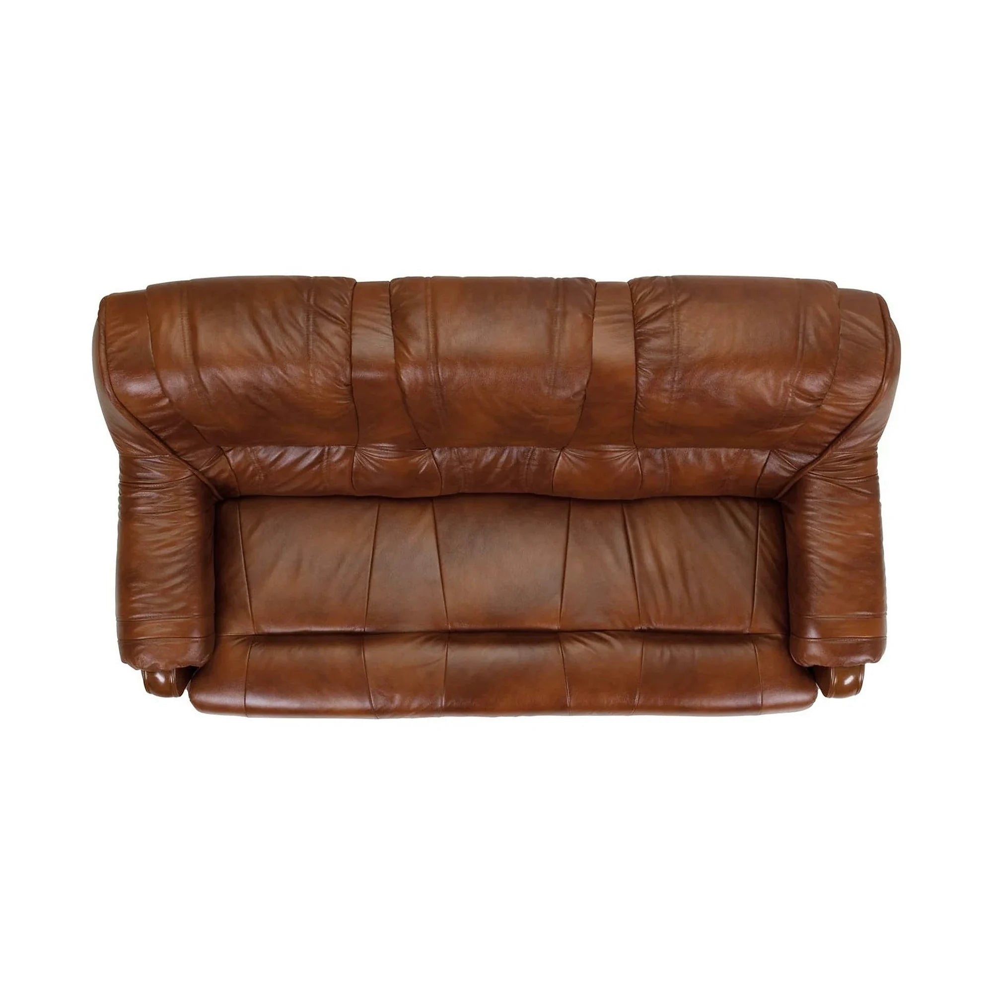 Canapea living piele naturala PARMA, maro, 195x96x95 cm
