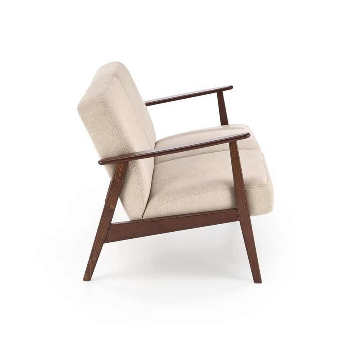 Canapea MILANO 2S, stofa catifelata bej - Castel 15, 120x77x77 cm