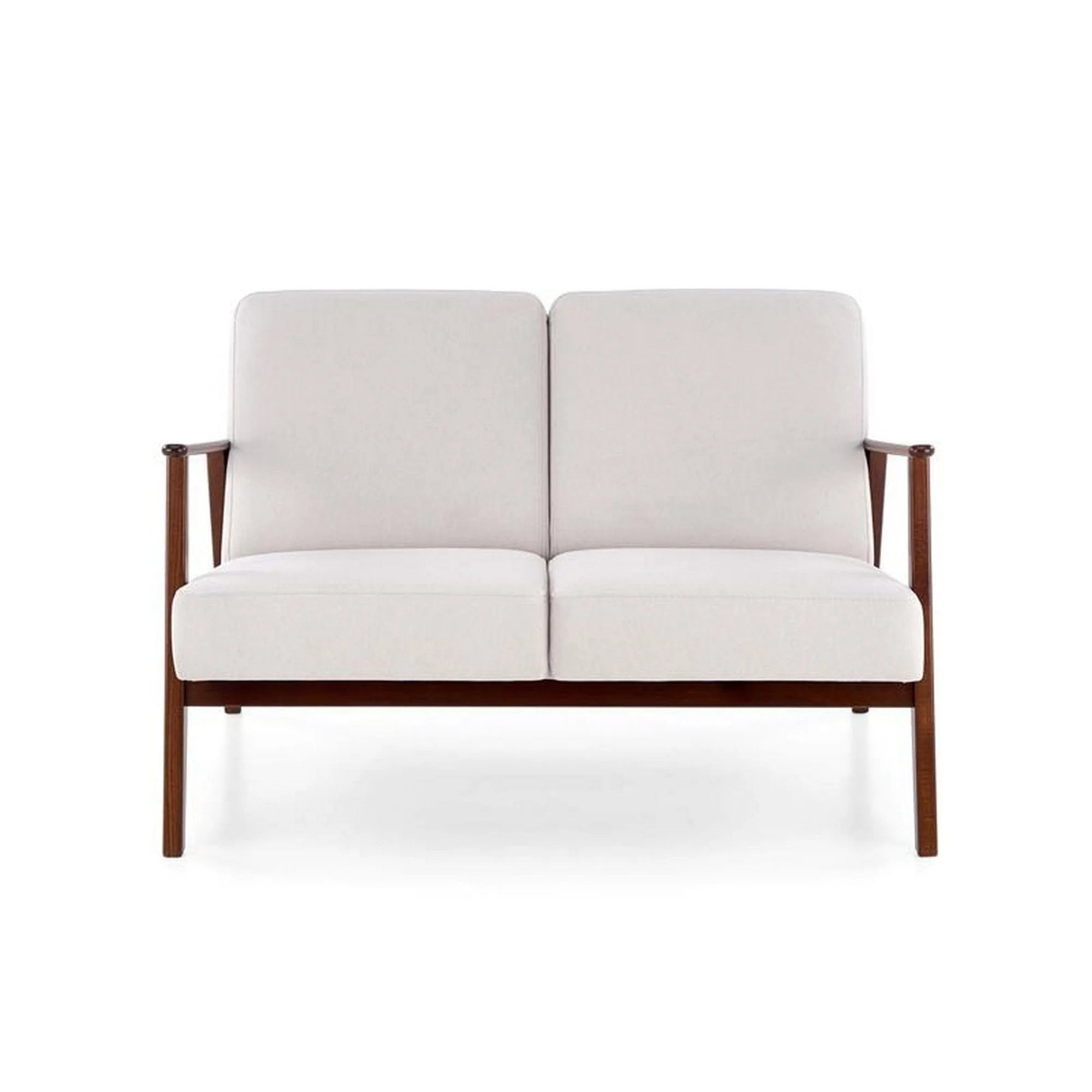 Canapea MILANO 2S, stofa catifelata bej deschis - Castel 04, 120x77x77 cm