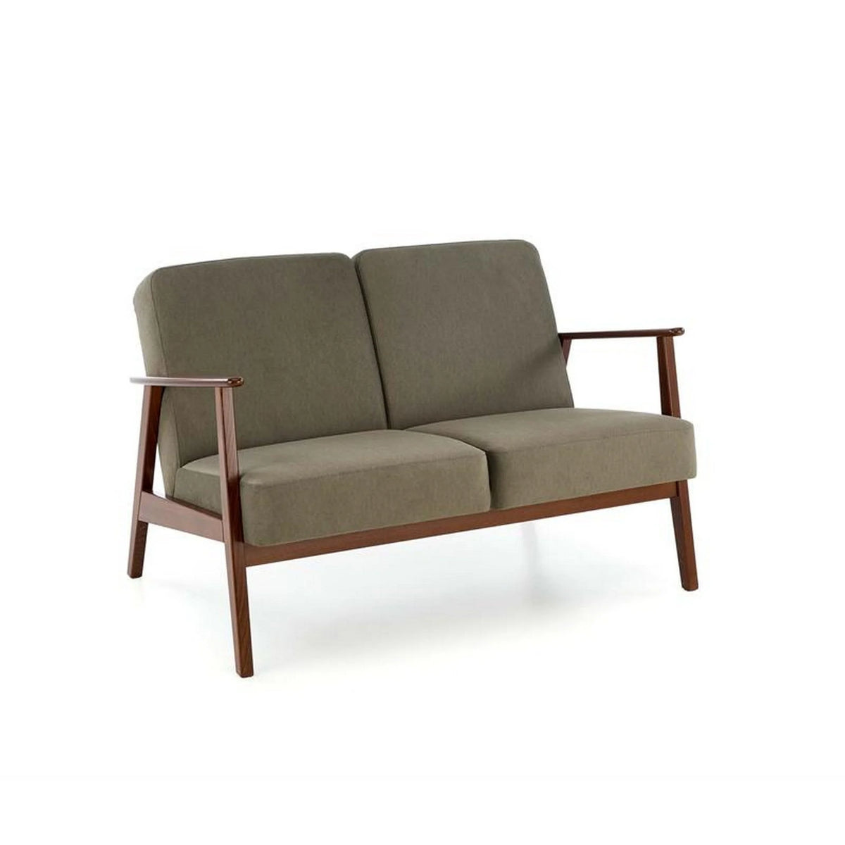 Canapea MILANO 2S, stofa catifelata verde olive - Castel 39, 120x77x77 cm