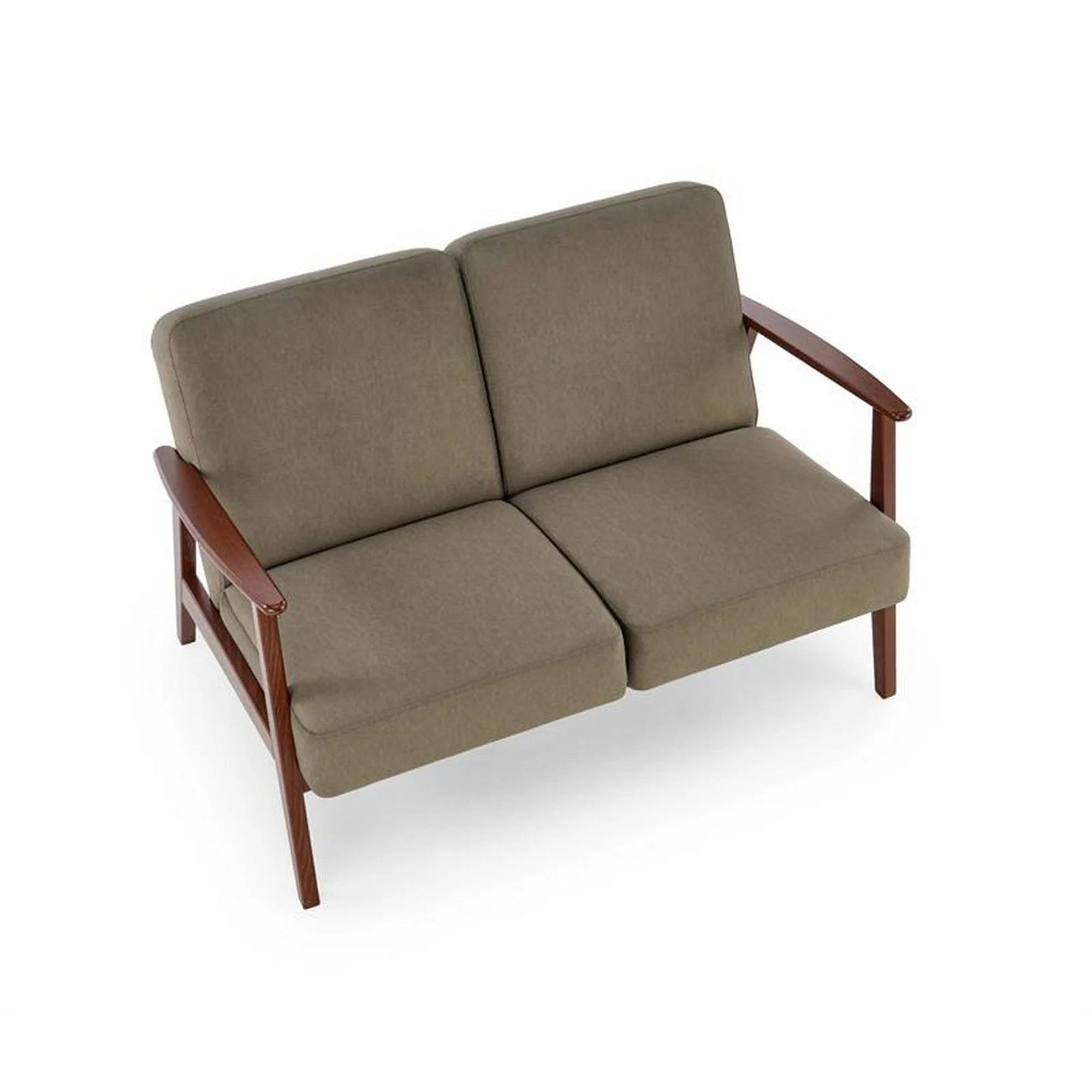 Canapea MILANO 2S, stofa catifelata verde olive - Castel 39, 120x77x77 cm