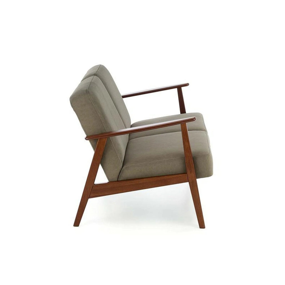 Canapea MILANO 2S, stofa catifelata verde olive - Castel 39, 120x77x77 cm