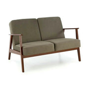 Canapea MILANO 2S, verde olive - Castel 39,  stofa catifelata/lemn, 120x77x77 cm