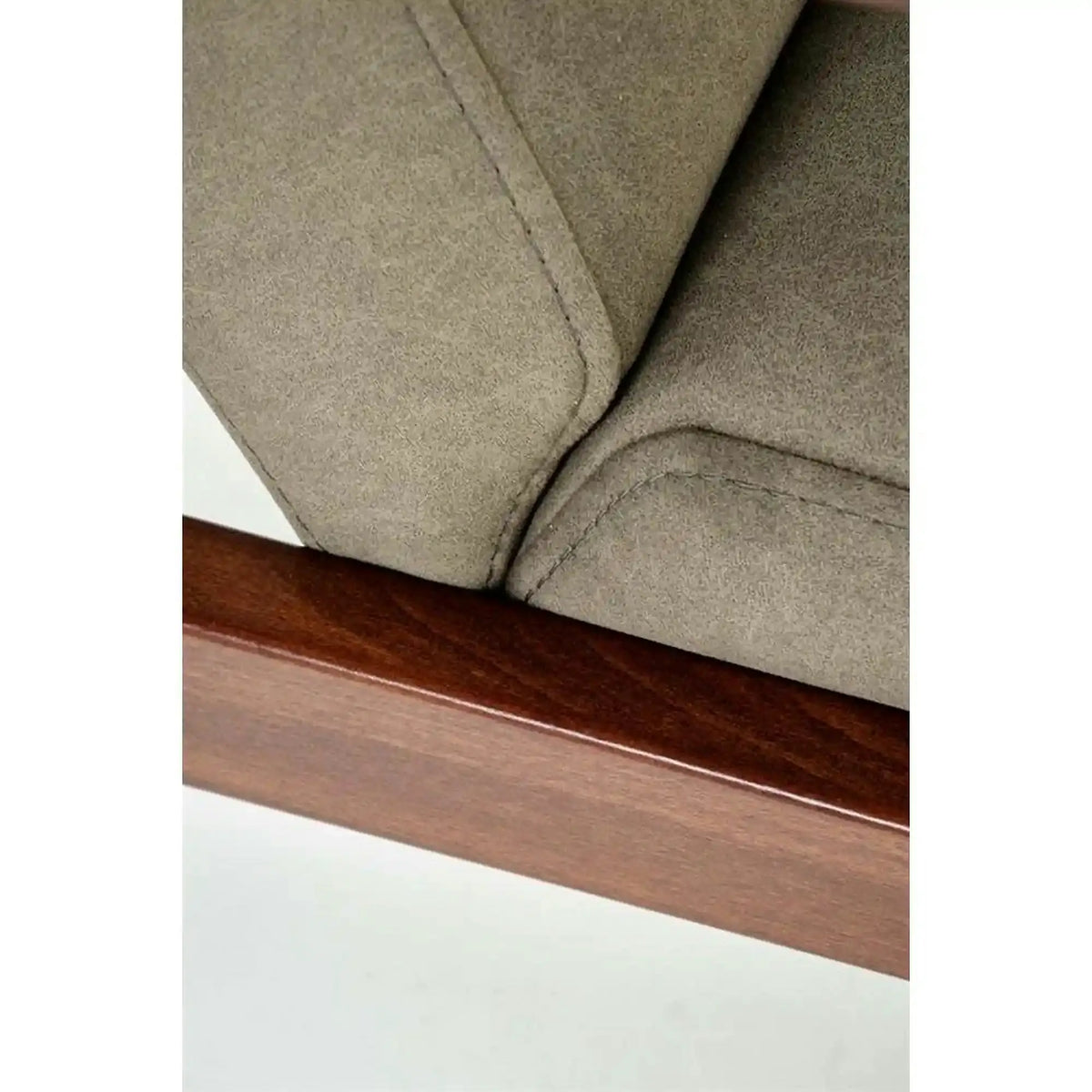 Canapea MILANO 2S, verde olive - Castel 39,  stofa catifelata/lemn, 120x77x77 cm