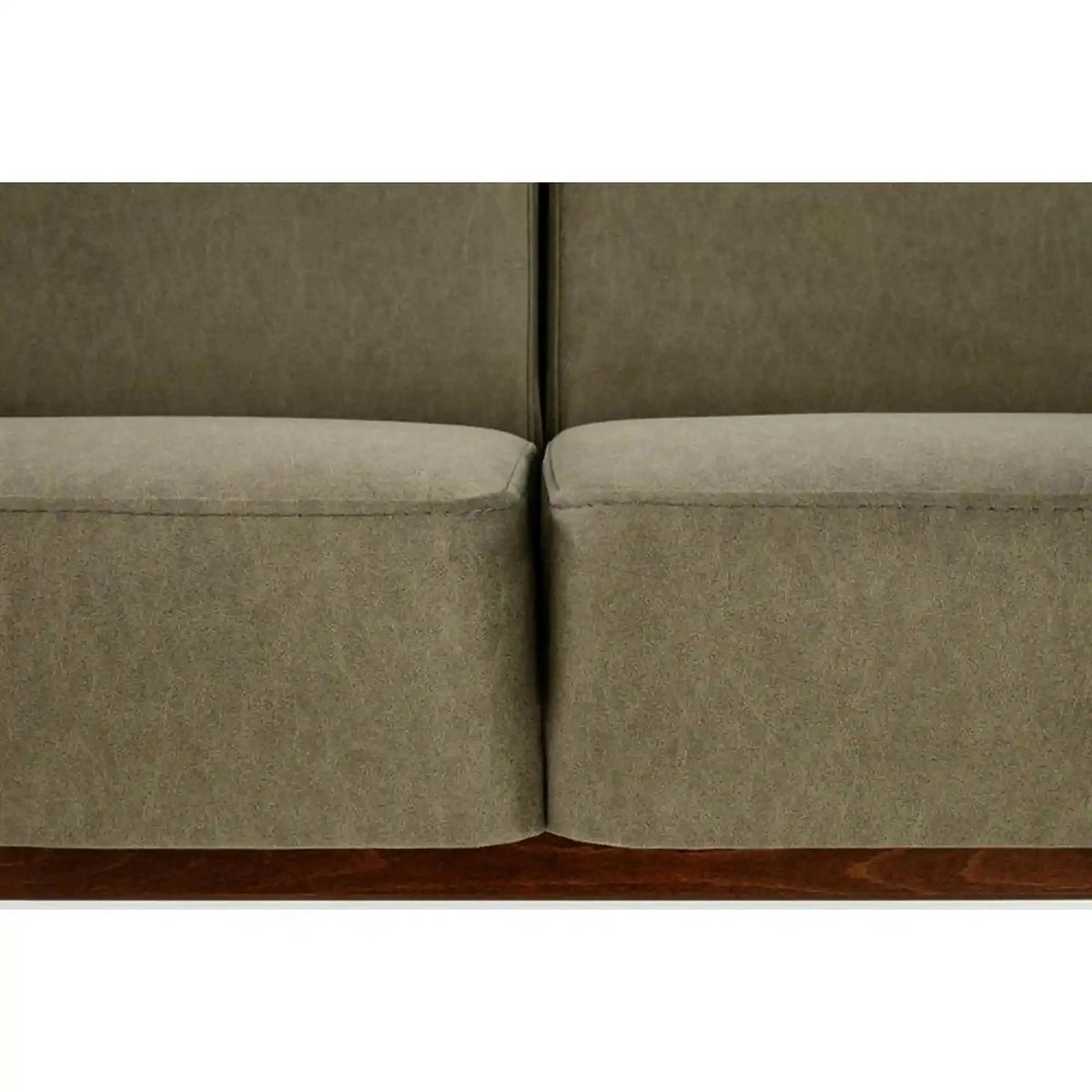 Canapea MILANO 3S, verde olive - Castel 39, stofa catifelata/lemn, 175x77x77 cm