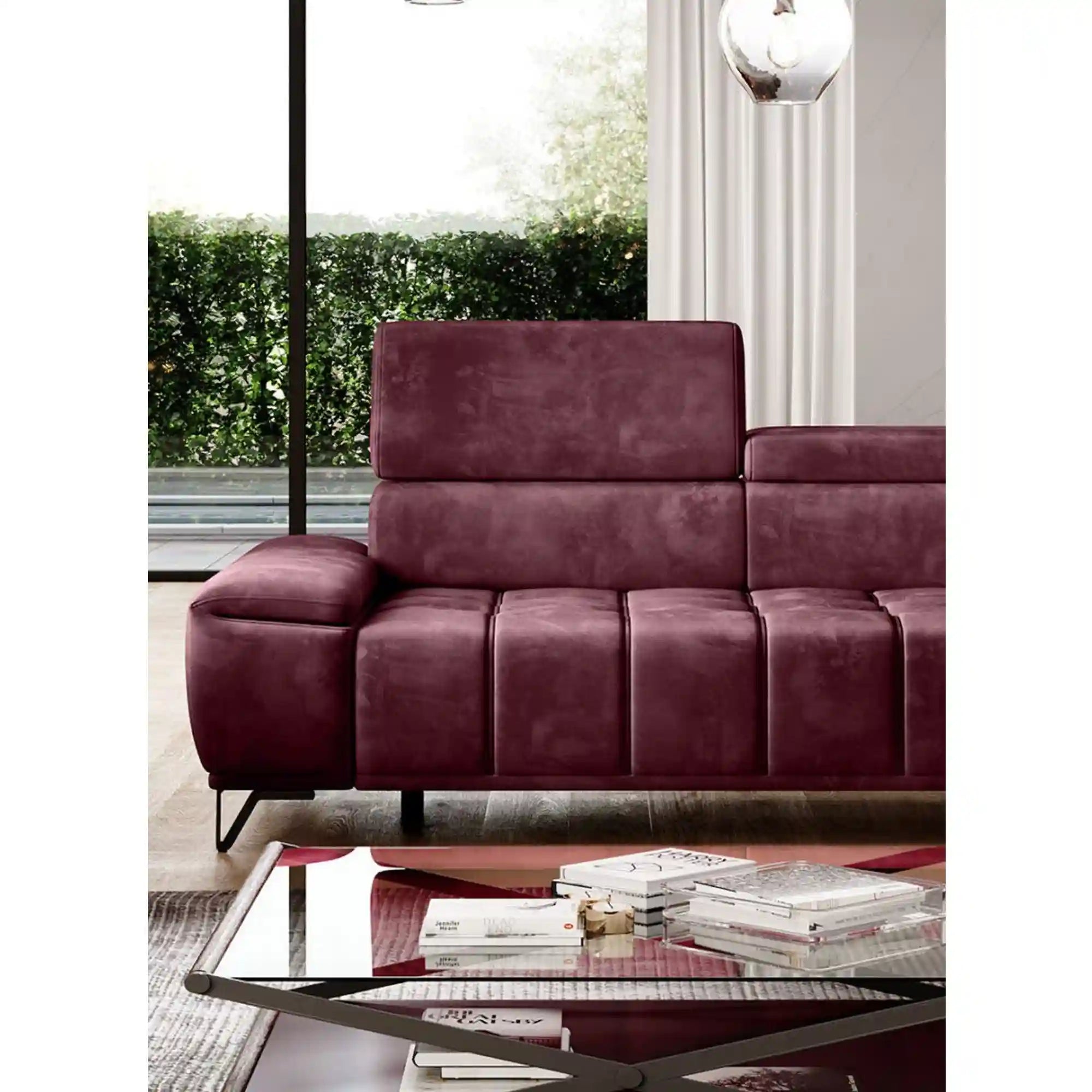 Canapea PALLADIO 3E, personalizabil materiale gama Premium, reglaj electric, tetiere raglabile, 212x110x99 cm