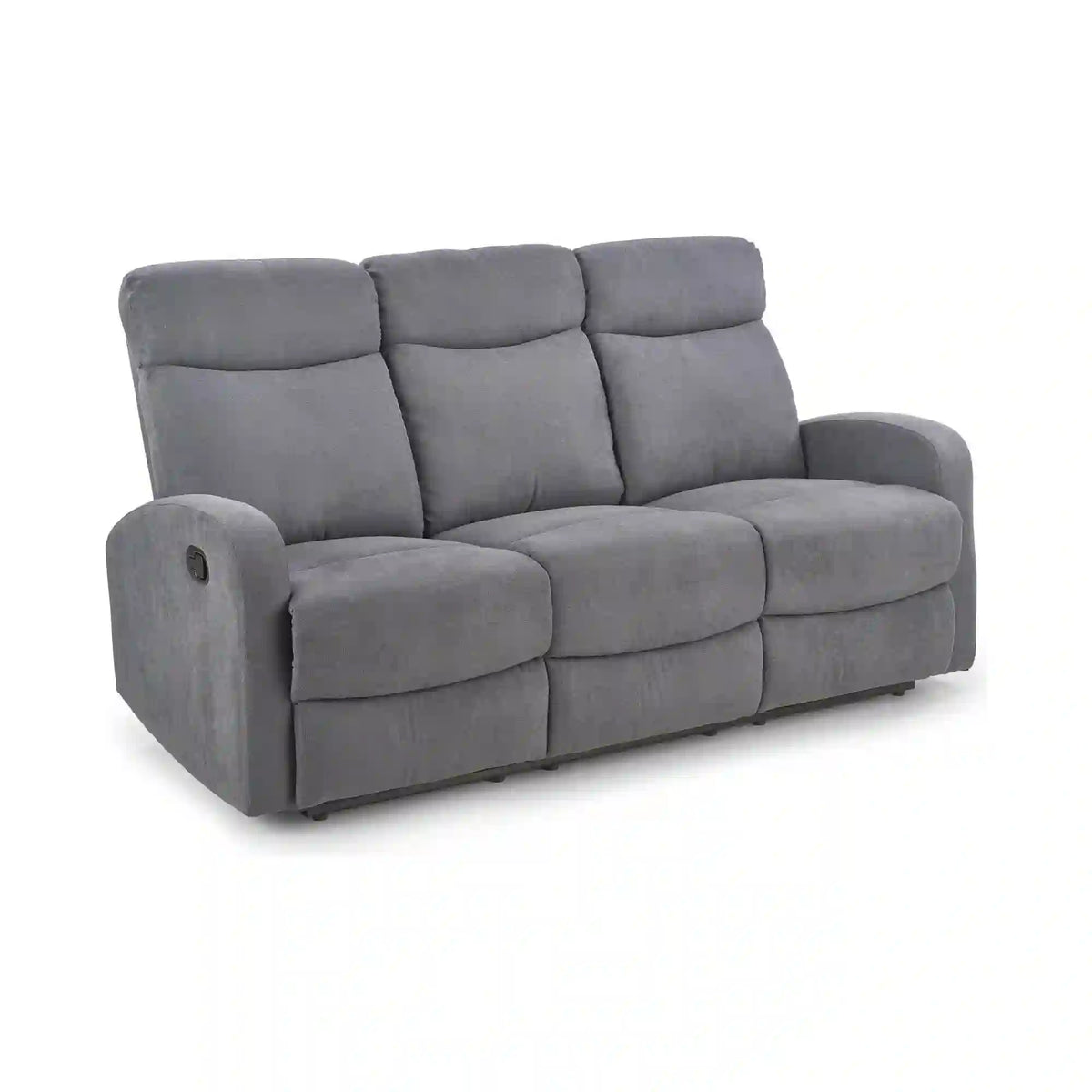 Canapea pliabila OSLO 3S, gri inchis, stofa, 180x95/158x100/79 cm