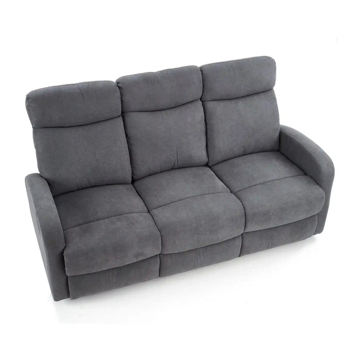 Canapea pliabila OSLO 3S, gri inchis, stofa, 180x95/158x100/79 cm