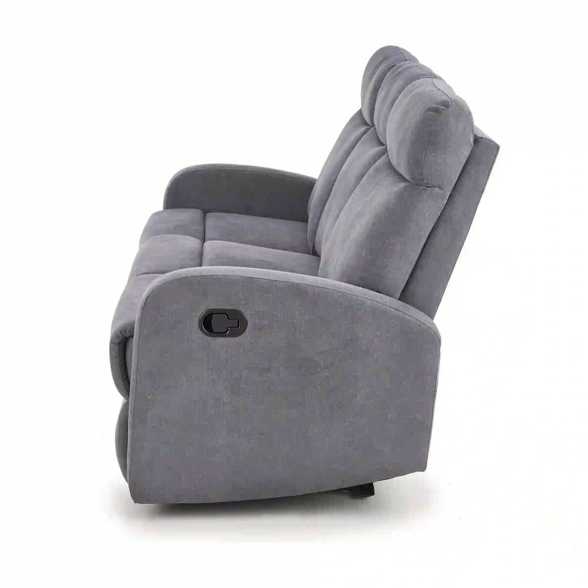 Canapea pliabila OSLO 3S, gri inchis, stofa, 180x95/158x100/79 cm