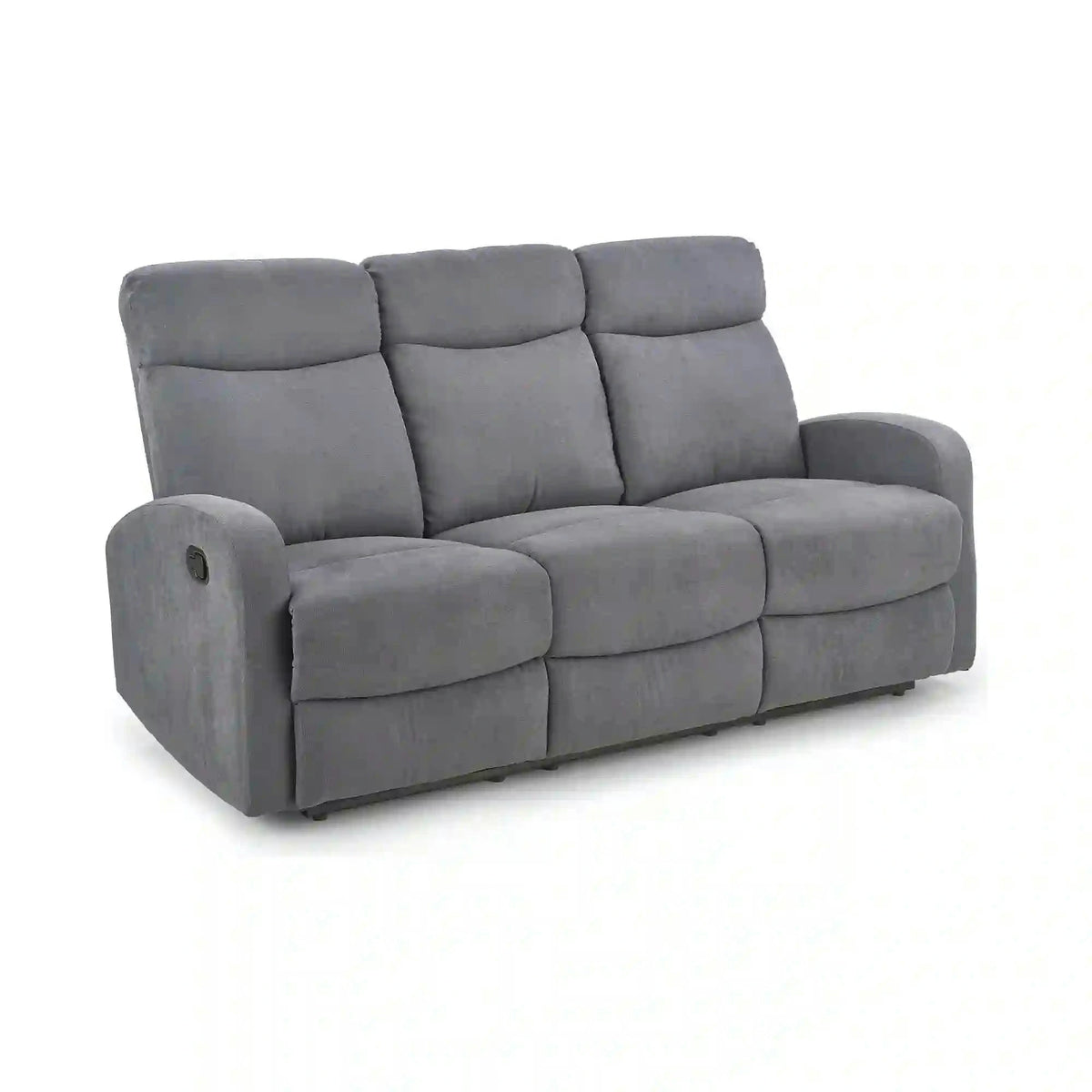 Canapea pliabila OSLO 3S, gri inchis, stofa, 180x95/158x100 cm