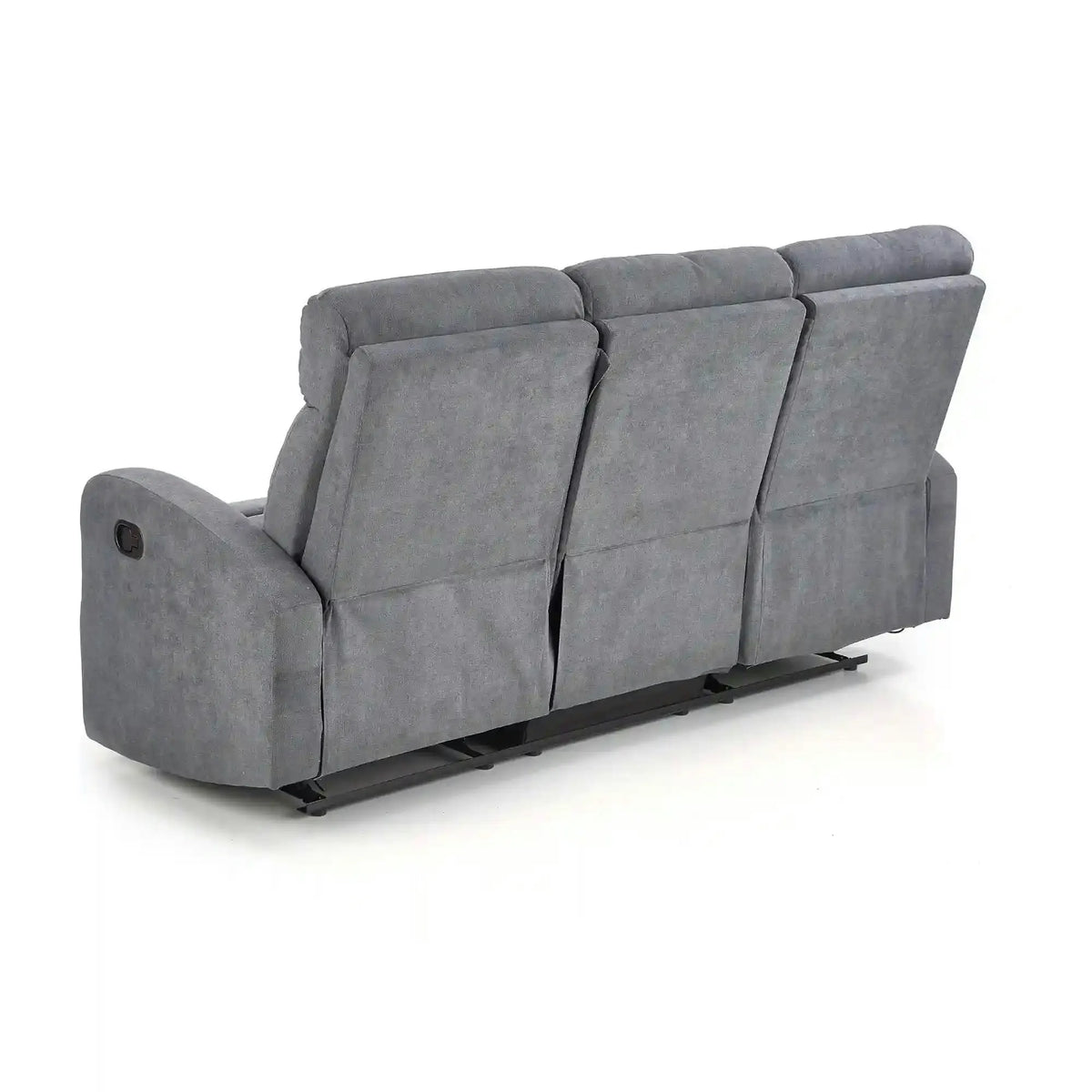 Canapea pliabila OSLO 3S, gri inchis, stofa, 180x95/158x100 cm