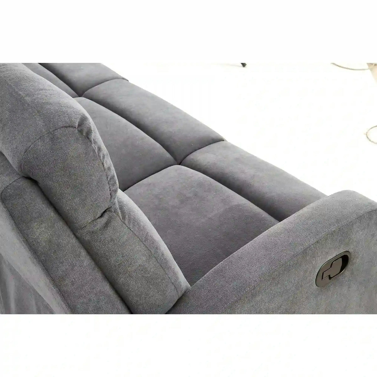 Canapea pliabila OSLO 3S, gri inchis, stofa, 180x95/158x100 cm