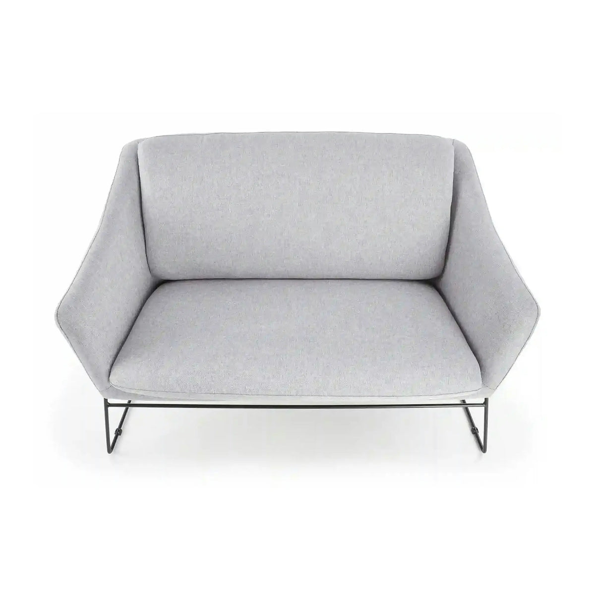 Canapea SOFT XL, gri deschis/negru, stofa/metal, 125x77x83 cm
