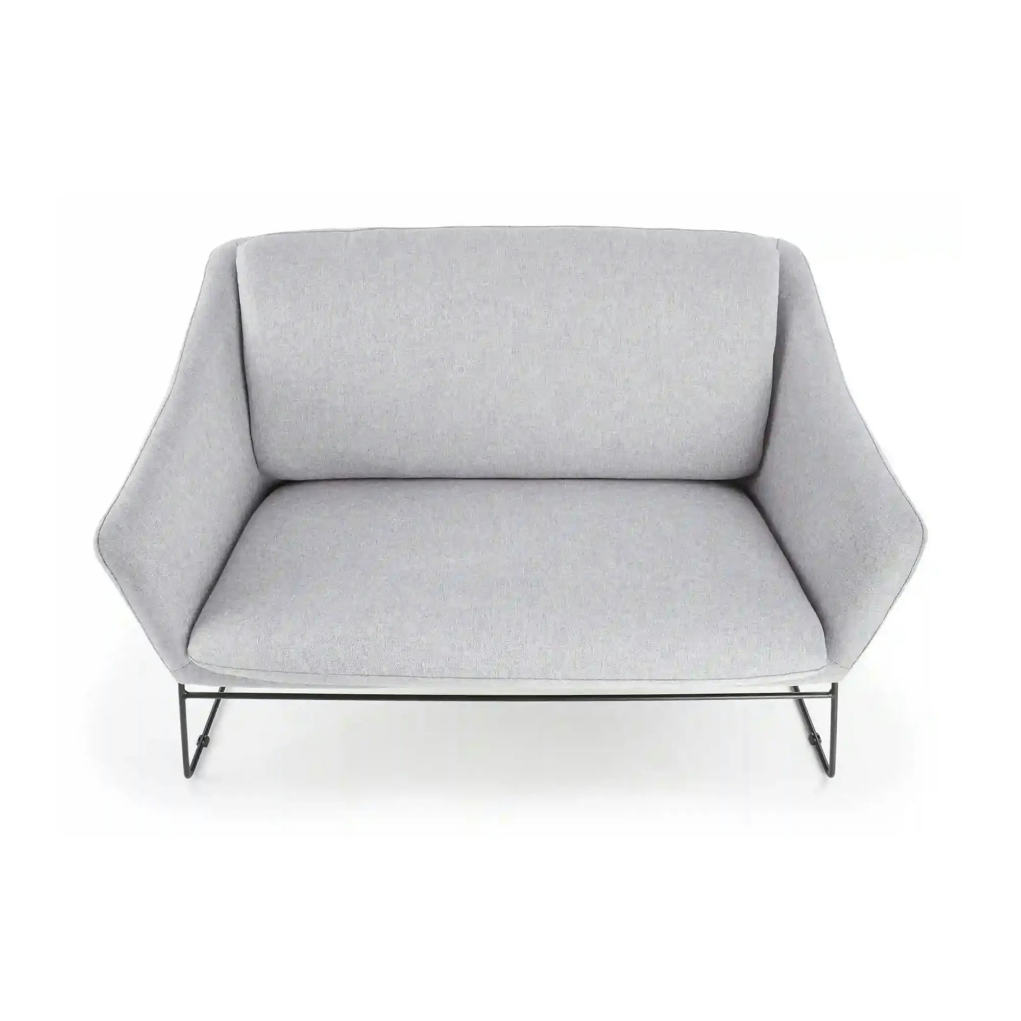 Canapea SOFT XL, gri deschis/negru, stofa/metal, 125x77x83 cm