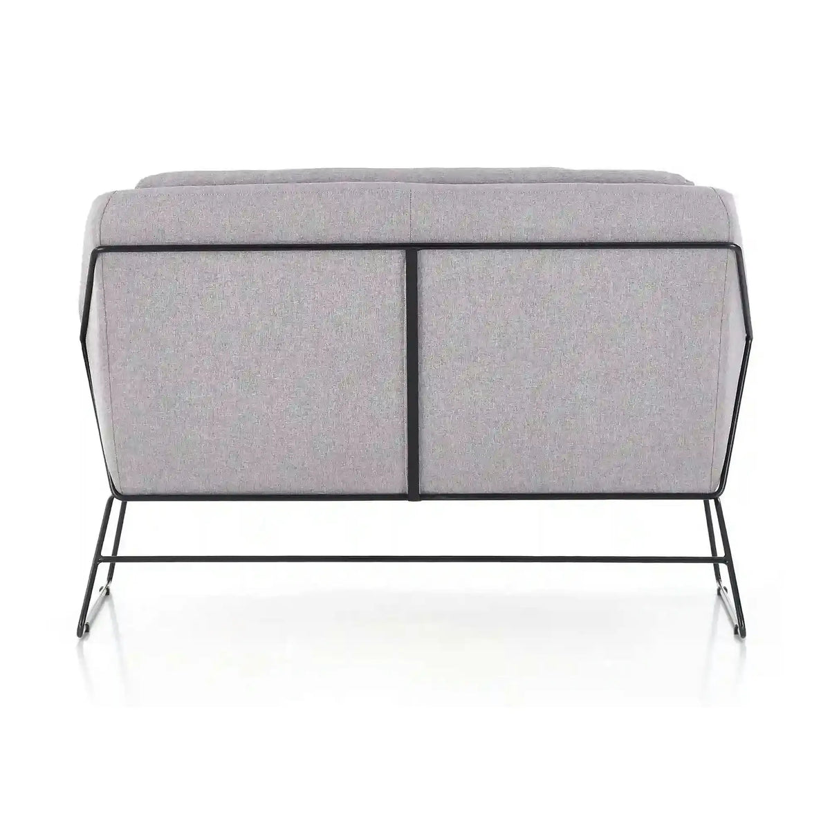 Canapea SOFT XL, gri deschis/negru, stofa/metal, 125x77x83 cm