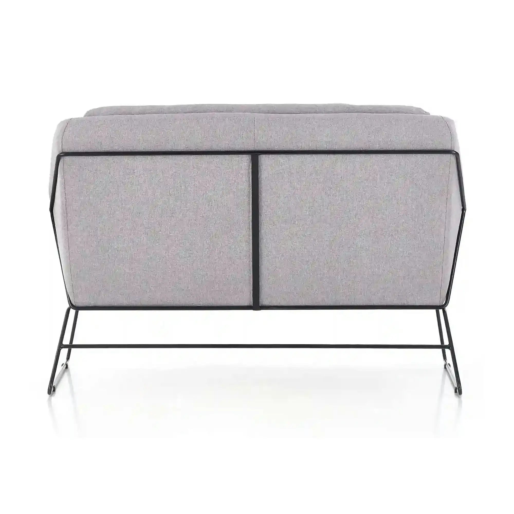 Canapea SOFT XL, gri deschis/negru, stofa/metal, 125x77x83 cm