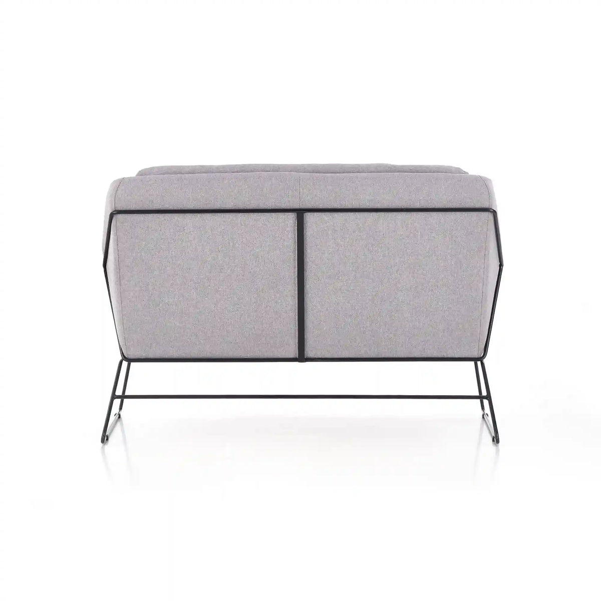 Canapea SOFT XL, gri deschis/negru, stofa/metal, 125x77x83 cm