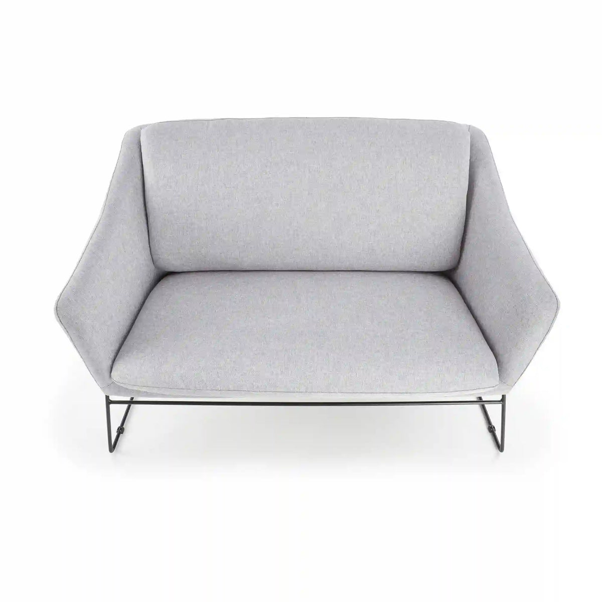 Canapea SOFT XL, gri deschis/negru, stofa/metal, 125x77x83 cm
