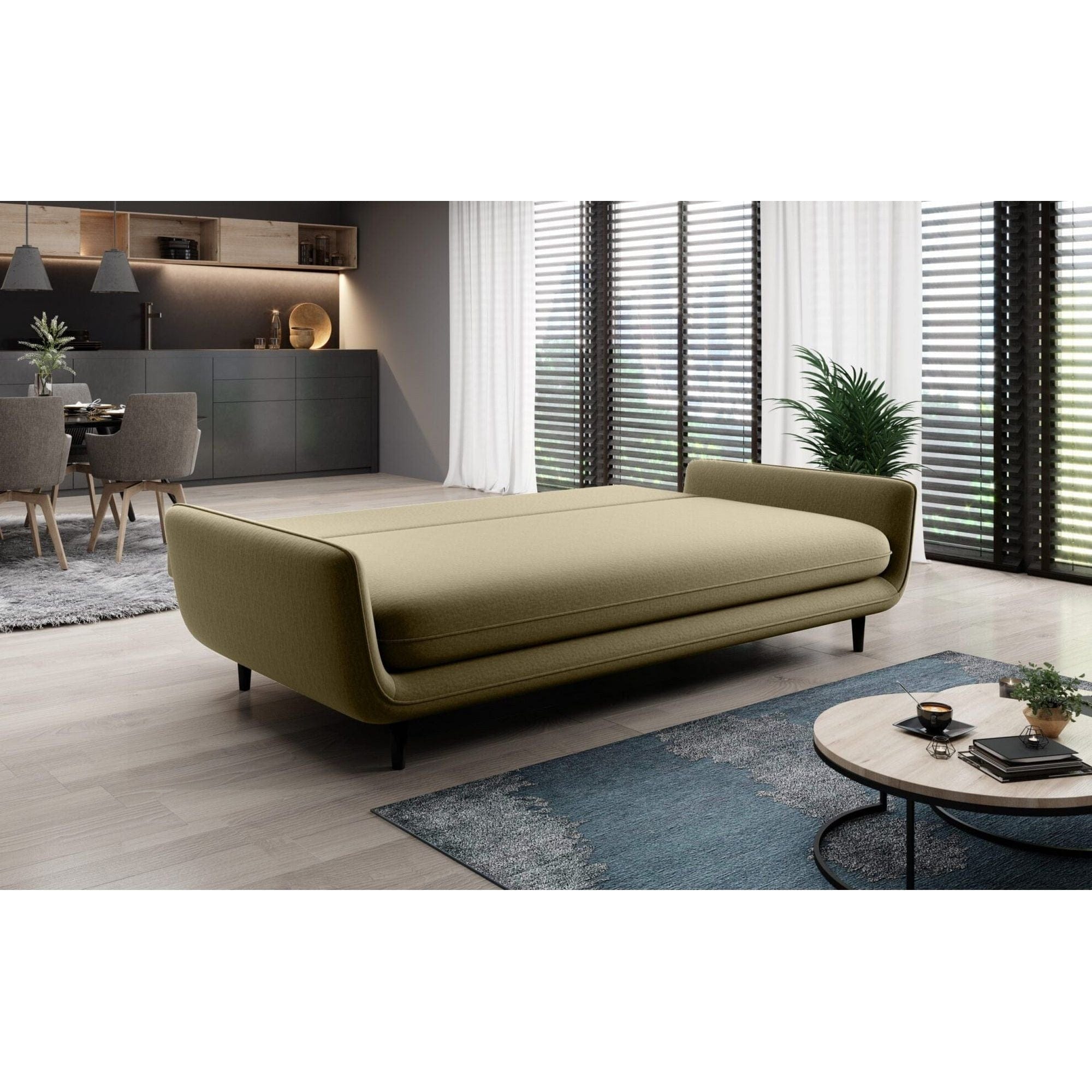 Canapea SOLANO, stofa catifelata gri - Riviera 91,  Gama Premium, cu lada depozitare, 230x107x85/73 cm