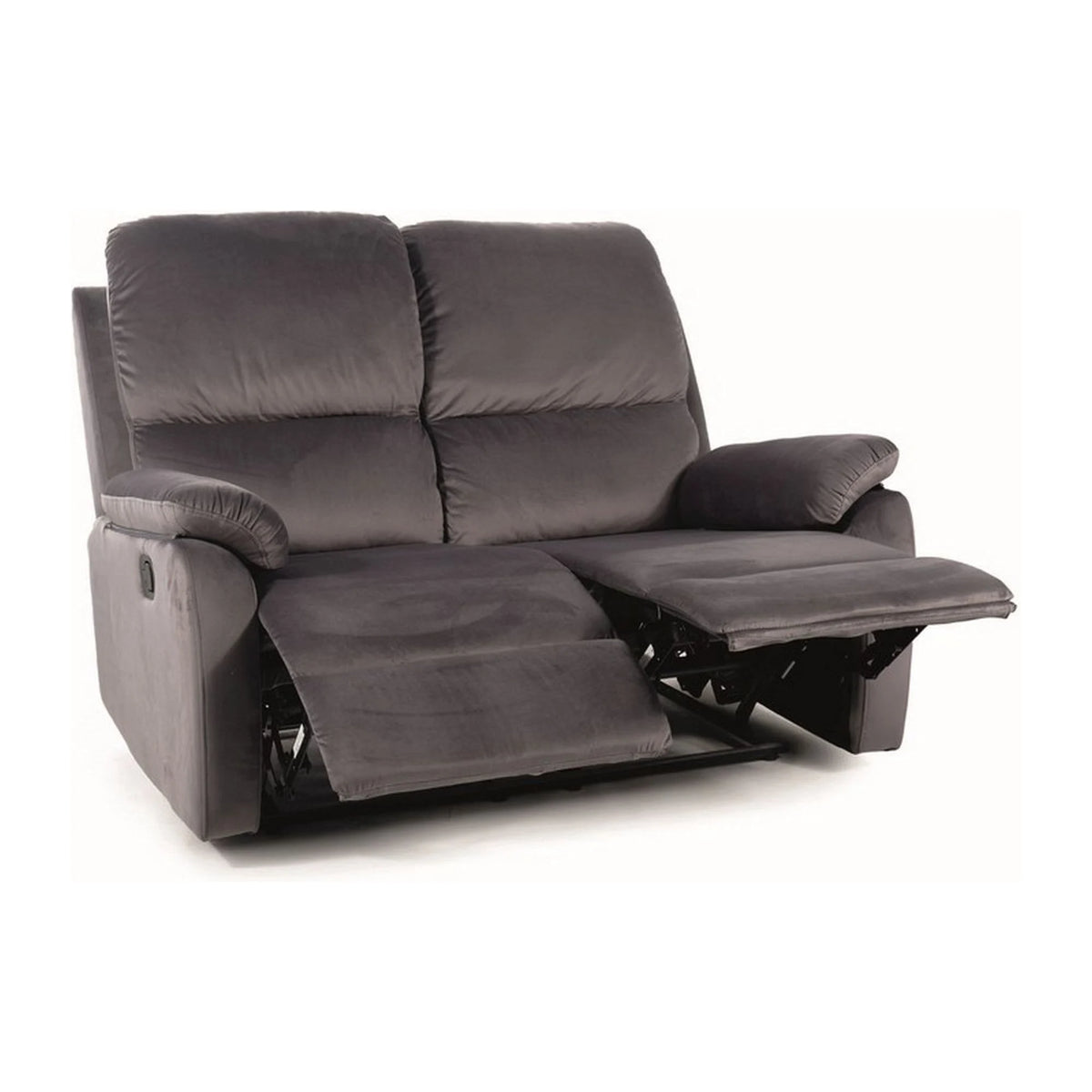 Canapea SPENCER 2, gri, stofa catifelata/metal, 136x94x101 cm