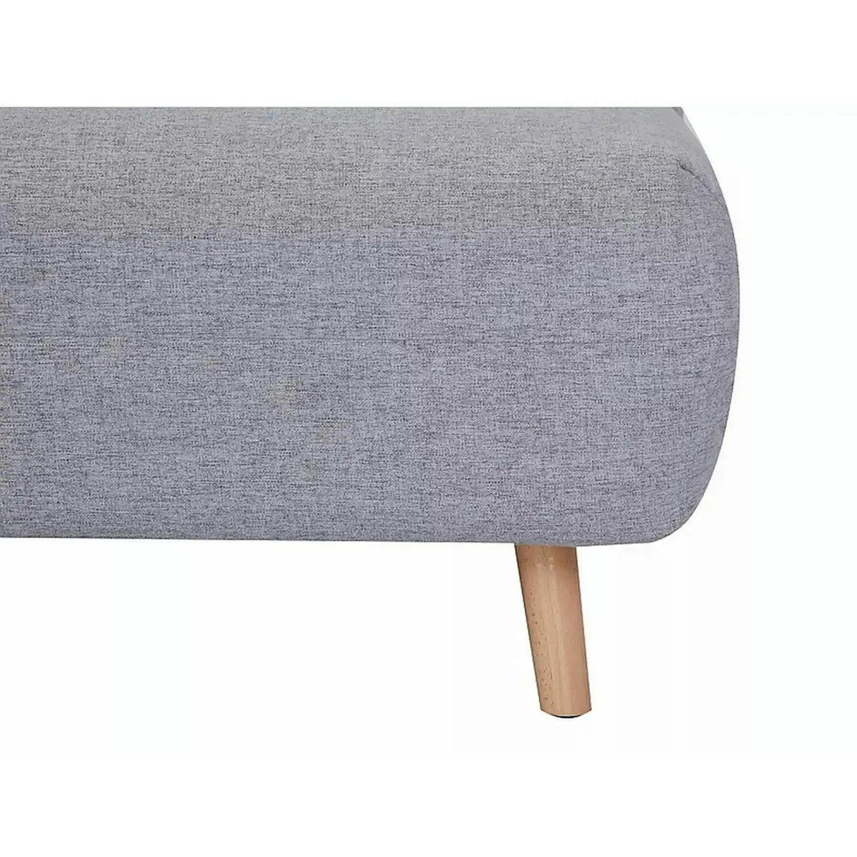 Canapea SPIKE II, gri/fag, stofa/lemn, 147x91x84 cm