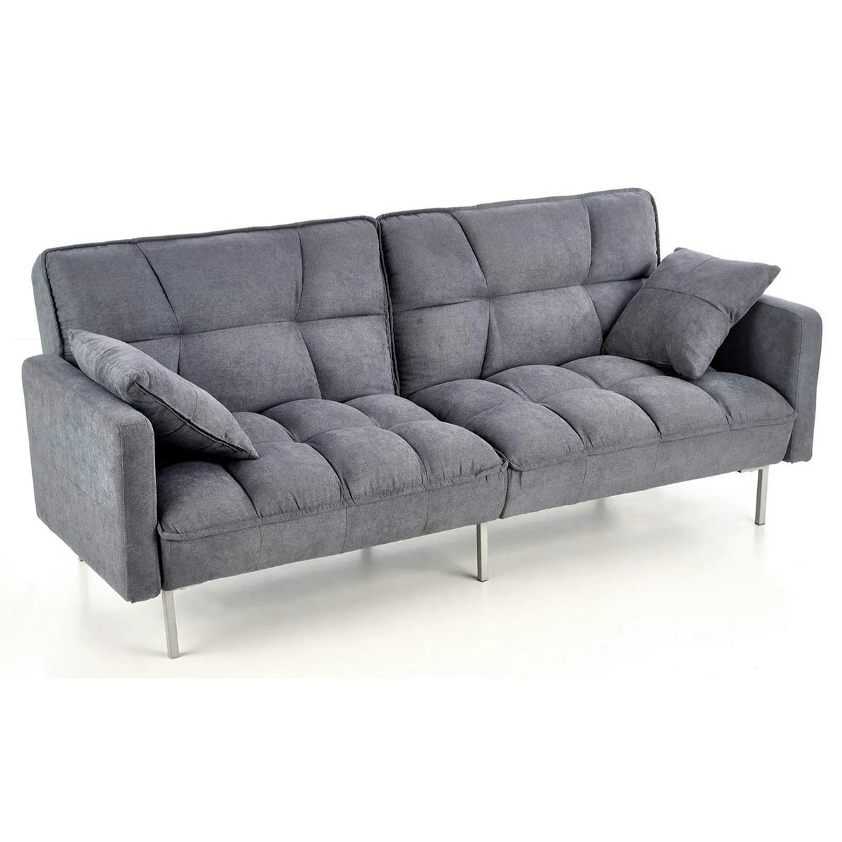 Canapea stofa extensibila ROBERTO, gri albastrui, 193x85/108x86/58 cm