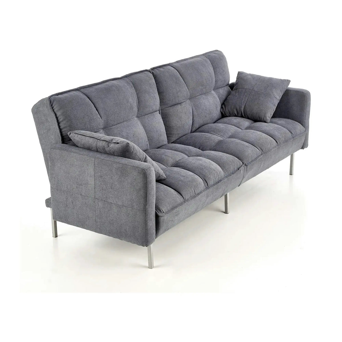 Canapea stofa extensibila ROBERTO, gri albastrui, 193x85/108x86/58 cm