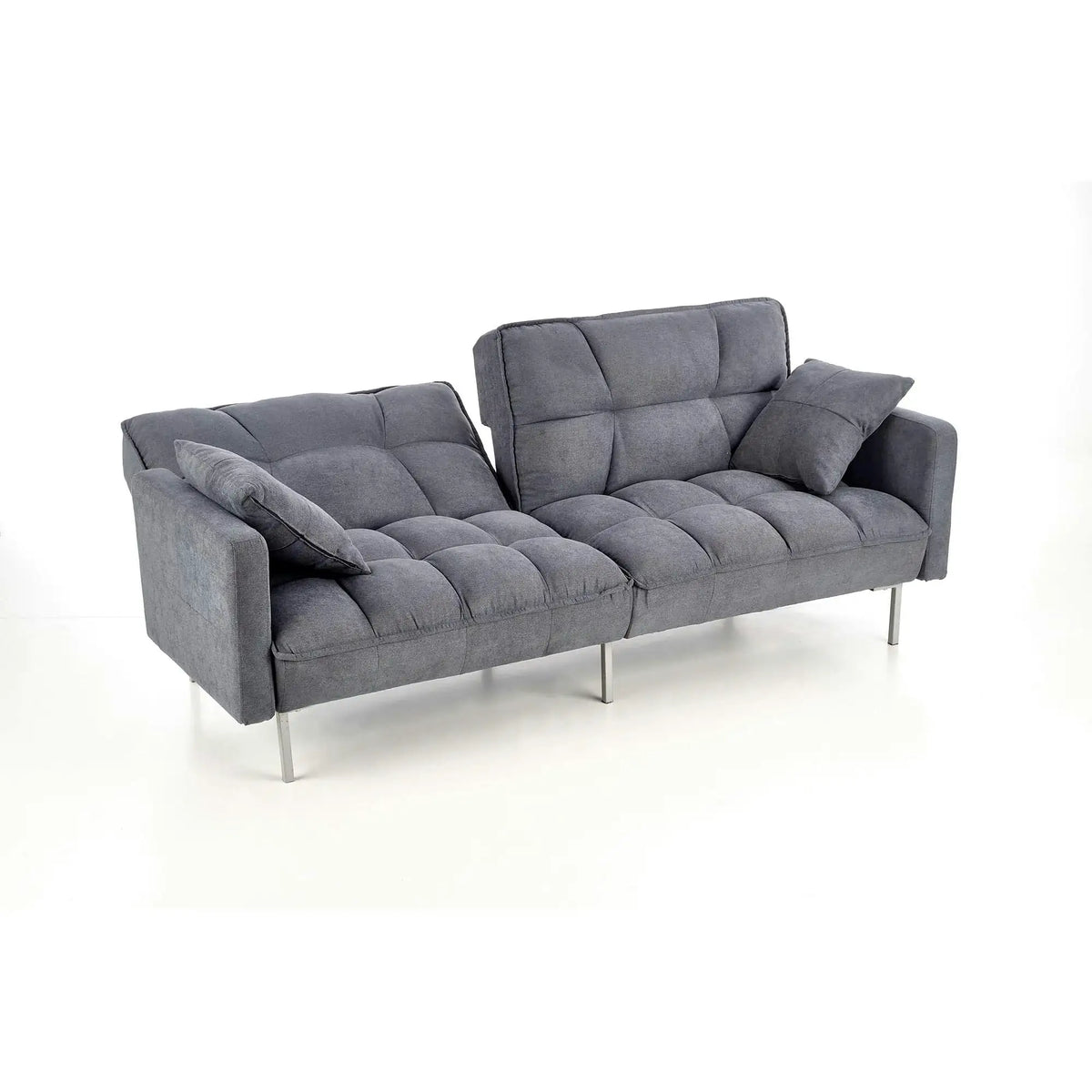 Canapea stofa extensibila ROBERTO, gri albastrui, 193x85/108x86/58 cm
