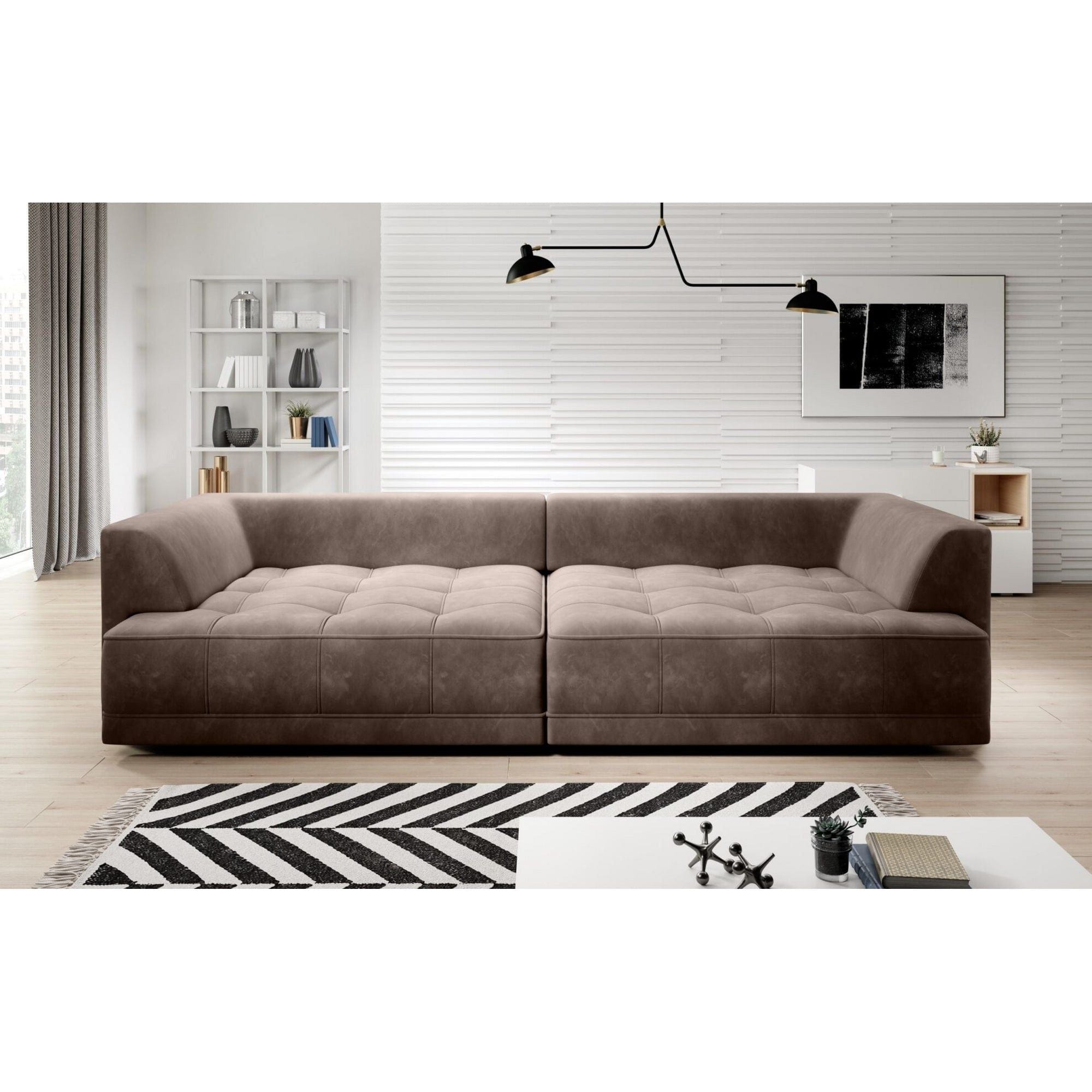 Canapea TIGA, personalizabil materiale gama Premium, reglaj electric, 4 locuri, 302x136x72/88 cm
