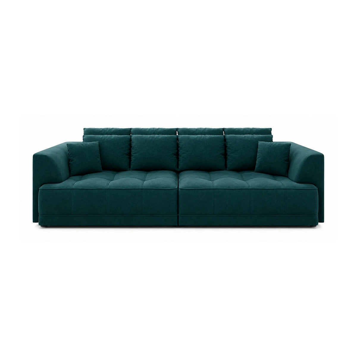 Canapea TIGA, stofa catifelata verde inchis - Salvador 11, cu reglaj electric, 302x136x88/72 cm