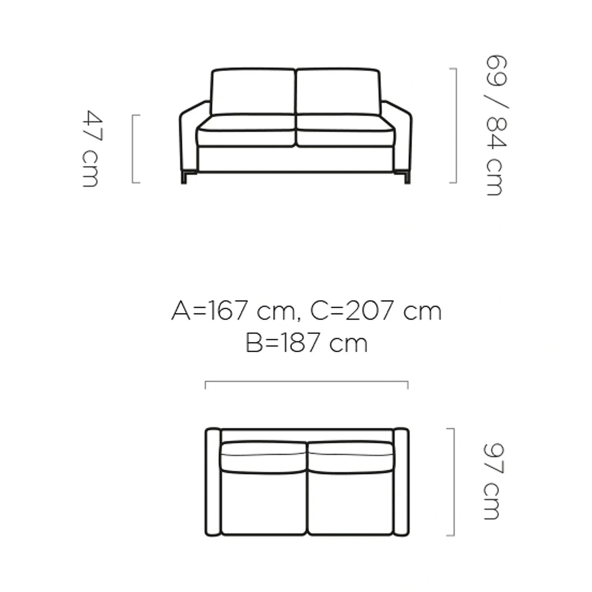 Canapea Tino extensibila 140, personalizabil, 187x97x84 cm