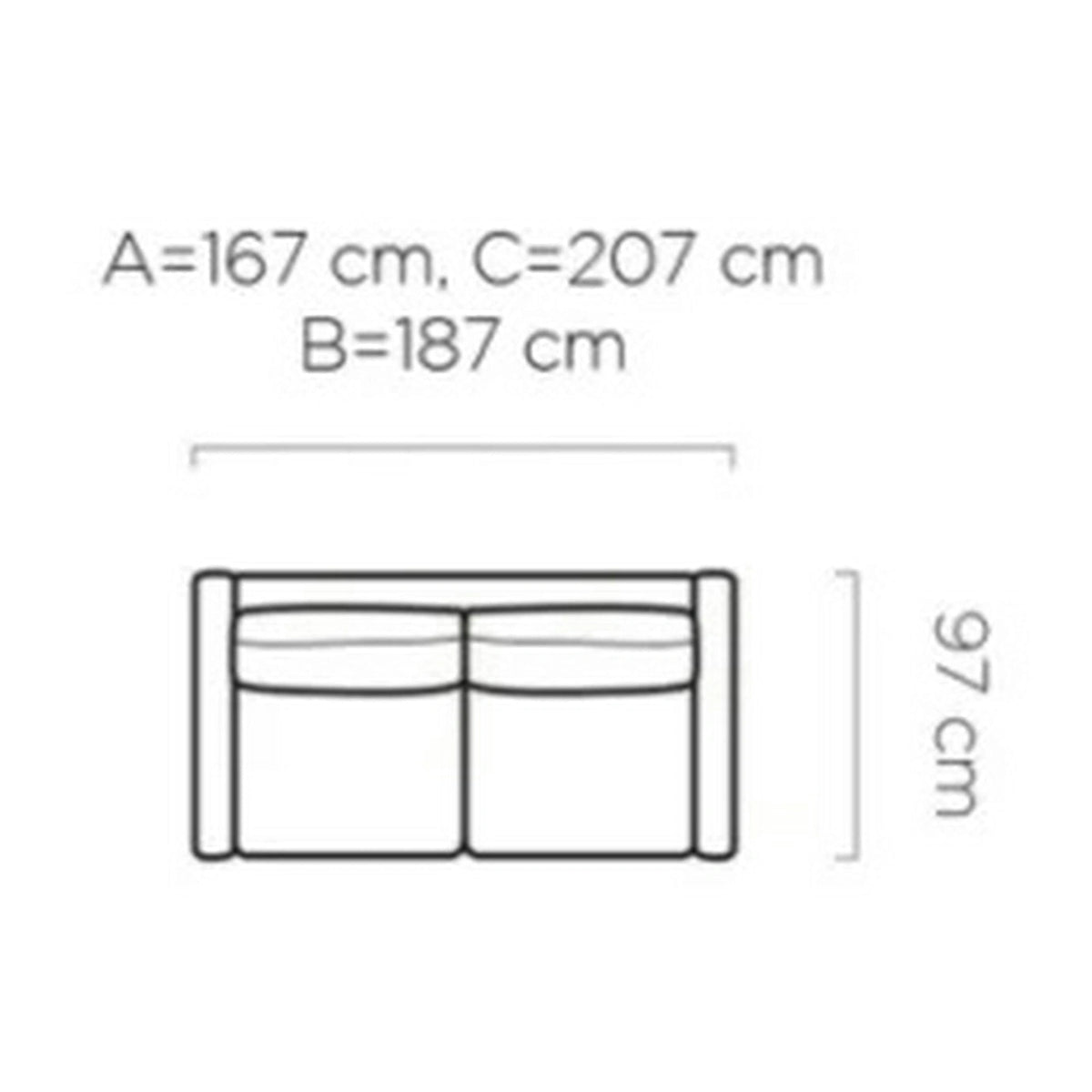 Canapea Tino extensibila 160, personalizabil, 207x97x84 cm