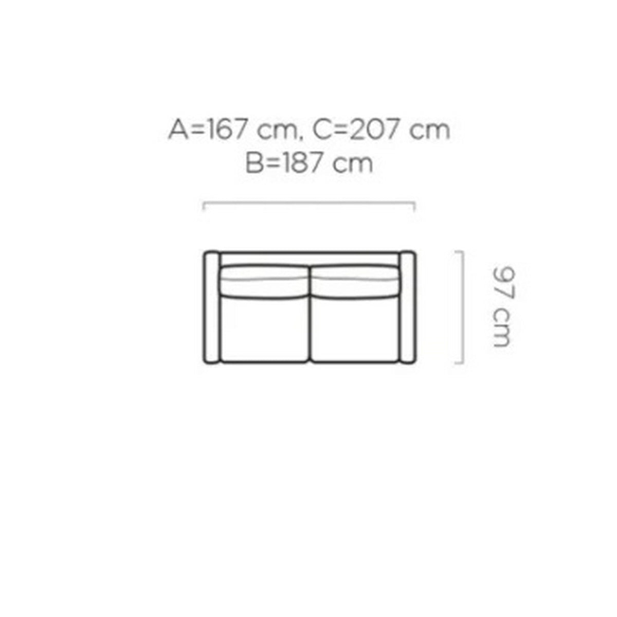 Canapea Tino extensibila 160, personalizabil materiale gama Oferta Avantaj, 207x97x84 cm