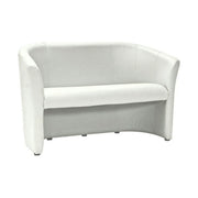 Canapea TM-2, alb, piele ecologica, 126x60x76 cm