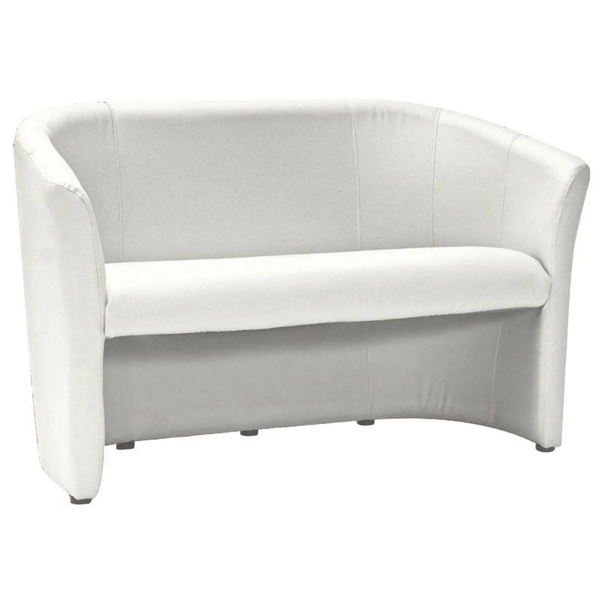Canapea TM-2, alb, piele ecologica, 126x60x76 cm