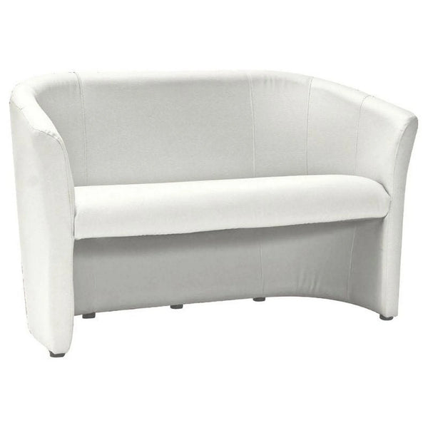 Canapea TM-2, alb, piele ecologica, 126x60x76 cm