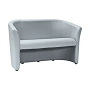 Canapea TM-2, gri deschis, piele ecologica, 126x60x76 cm
