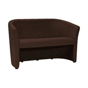 Canapea TM-2, maro inchis, piele ecologica, 126x60x76 cm