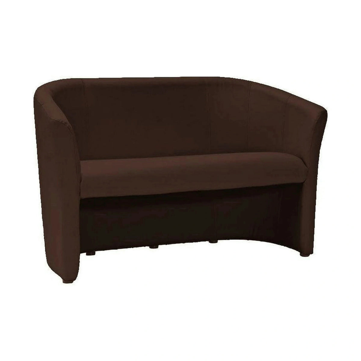 Canapea TM-2, maro inchis, piele ecologica, 126x60x76 cm