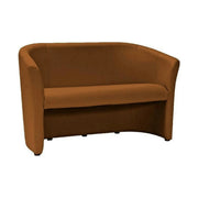 Canapea TM-2, maro, piele ecologica, 126x60x76 cm