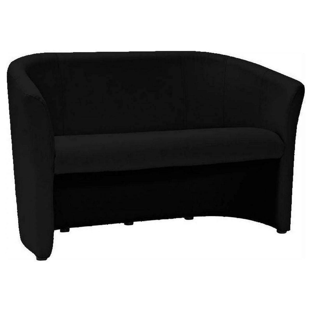 Canapea TM-2, negru, piele ecologica, 126x60x76 cm