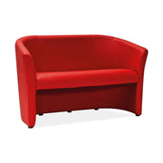 Canapea TM-2, rosu, piele ecologica, 126x60x76 cm