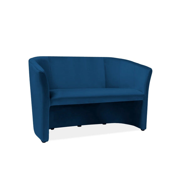 Canapea TM-2, stofa catifelata albastru inchis - Bluvel 86, 126x60x76 cm