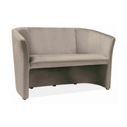 Canapea TM-2, stofa catifelata bej inchis - Bluvel 40, 126x60x76 cm
