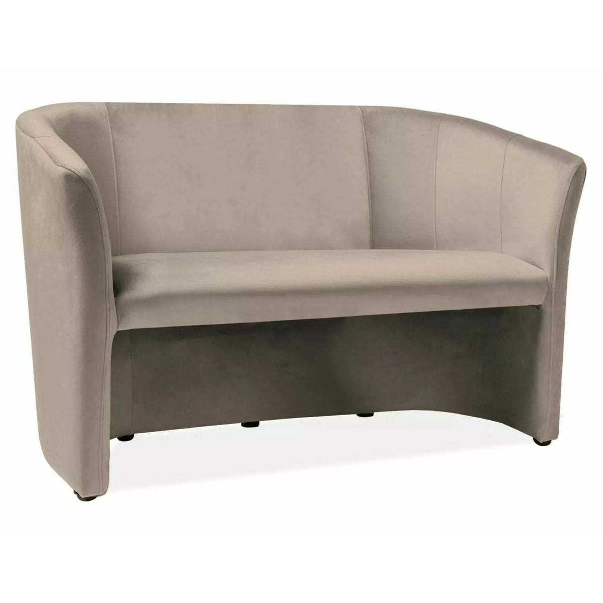 Canapea TM-2, stofa catifelata bej inchis - Bluvel 40, 126x60x76 cm