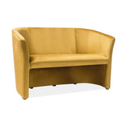 Canapea TM-2, stofa catifelata galben - Bluvel 68, 126x60x76 cm