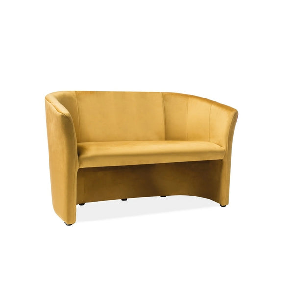 Canapea TM-2, stofa catifelata galben - Bluvel 68, 126x60x76 cm