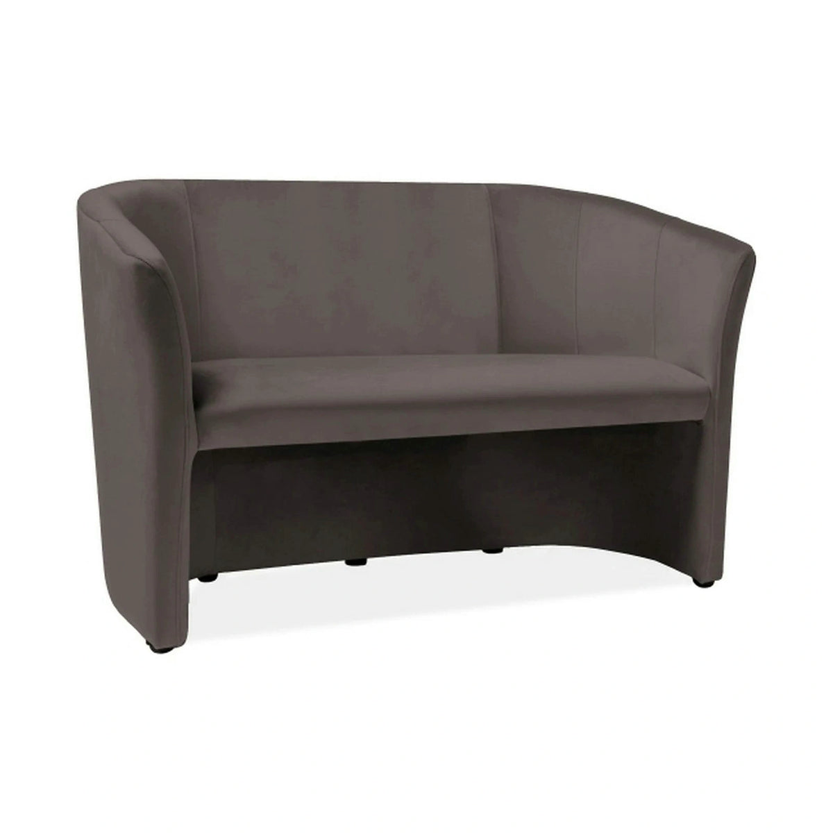 Canapea TM-2, stofa catifelata gri - Bluvel 14, 126x60x76 cm