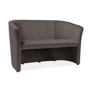 Canapea TM-2, stofa catifelata gri - Bluvel 14, 126x60x76 cm