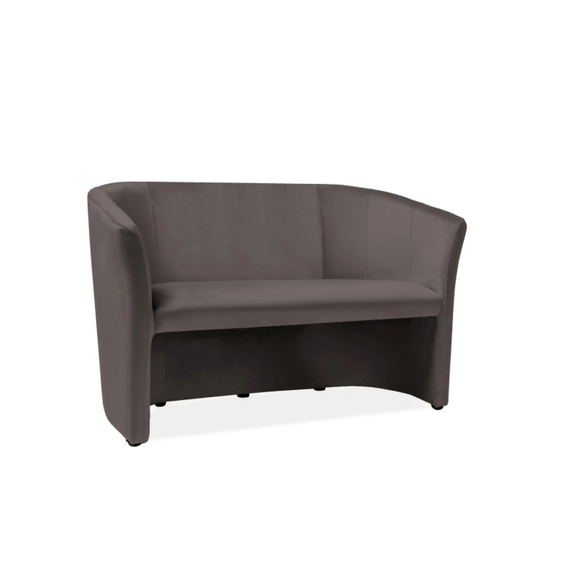 Canapea TM-2, stofa catifelata gri - Bluvel 14, 126x60x76 cm